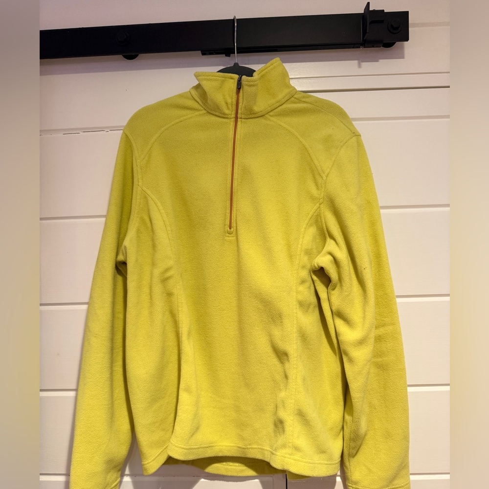 Lands End Yellow Women's Fleece Sweater
